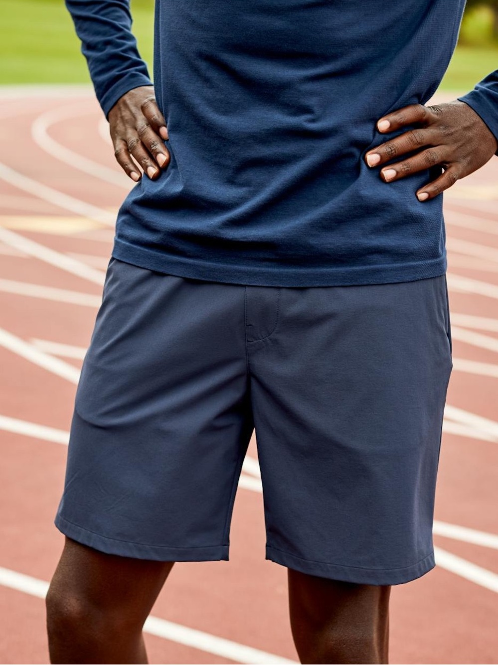 Hill City X-Purpose Short Navy Blue Performance 4-Way Stretch Size M EUC